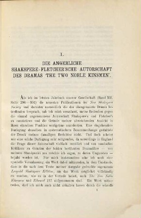 Abhandlungen zu Shakspere, [2]. Neue Folge