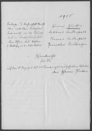 Glatten: Pfarrbericht 1925