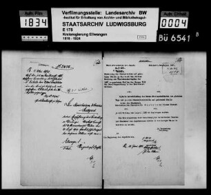 Obersekretäre in gehobener Stellung beim Oberamt Crailsheim