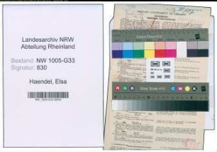 Entnazifizierung Elsa Haendel , geb. 27.07.1904 (Lehrerin)