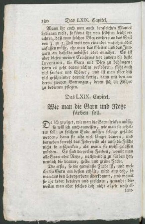 Das LXIX. Capitel. Wie man die Garn und Netze färben soll