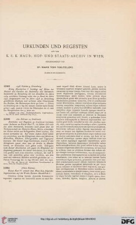 Urkunden und Regesten aus dem k. und k. Haus-, Hof- und Staats-Archiv in Wien, [5]
