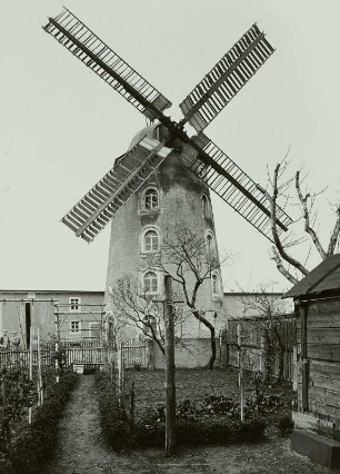 Turmholländerwindmühle Pahrenz bei Prausitz, erbaut 1889