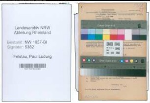 Entnazifizierung Paul Ludwig Felstau , geb. 24.08.1898 (Lehrer)