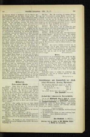 Katholischer Lehrerverein Untereichsfeld : [Hauptversammlung am 3. Juli 1895 in Duderstadt]