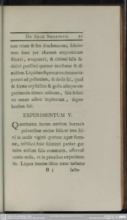 Experimentum V