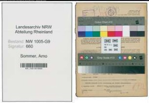 Entnazifizierung Arno Sommer , geb. 06.10.1907 (Kaufmann)