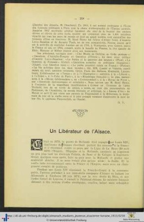 Un Libérateur de l’Alsace.
