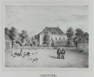 Magwitz, Rittergut, Litho. aus: Album der Rittergüter