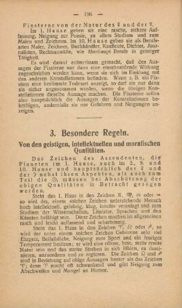 3. Besondere Regeln