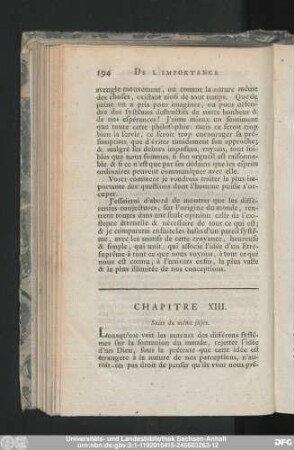 Chapitre XIII. Suite du même sujet.