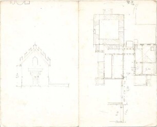 Thiersch, August; Alexandria (Ägypten); Serapeum von Alexandria - Botti (Grundriss, Teilansicht)