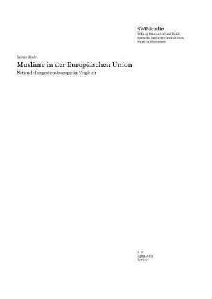 Muslime in der Europäischen Union : nationale Integrationskonzepte im Vergleich