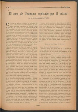 El caso de Unamuno explicado por él mismo