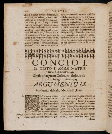 300-325, Concio I. - Concio III.