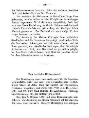 Das ärztliche Hilfspersonal