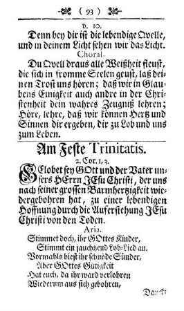 Am Feste Trinitatis. - Am 25. Sonntage nach Trinitatis.