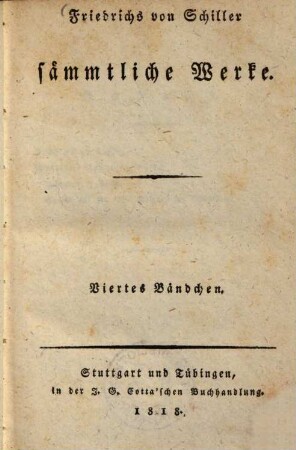 Friedrichs von Schiller sämmtliche Werke : [in 18 Bänden]. 4, Kabale und Liebe