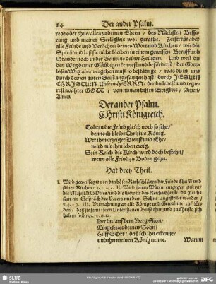 Der ander Psalm. Christi Königreich