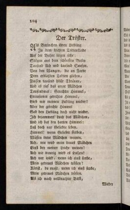 103-124, Der Tröster. - An Doris.