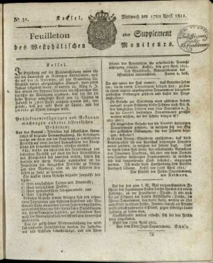No. 31, Mittwoch den 17ten April 1811