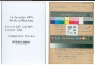 Entnazifizierung Karoline Schoppmann , geb. 20.06.1899 (Postsekretaerin)