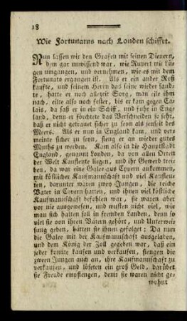Wie Fortunatus nach Londen schiffet.