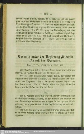 Chemnitz der Regierung Friedrich August des Gerechten