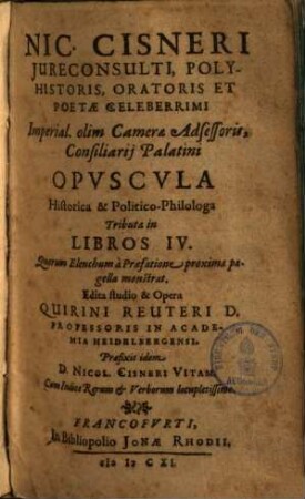 Commentarius eruditissimus ad obscuriss. & difficillimam Legem : Li priusquam FF. de novi operis nunciatione