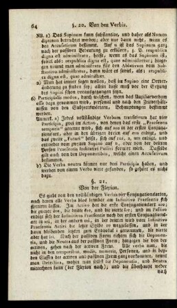 §. 21. Von der Flexion.