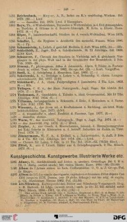 Kunstgeschichte. Kunstgewerbe. Illustrierte Werke etc. (Nr. 5285-5439)
