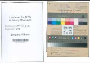 Entnazifizierung Wilhelm Bongard , geb. 15.02.1887 (Beamter)