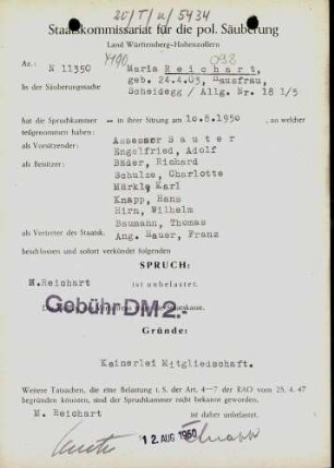 Reichart, Maria
