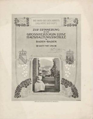 Schmucktitel von der Großherzogin Luise-Haushaltungsschule in Baden-Baden