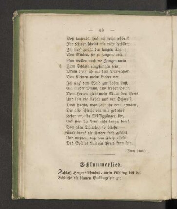 Schlummerlied.