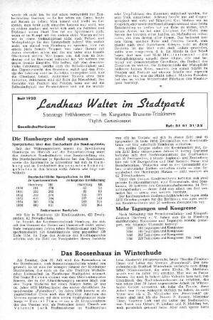 Die Hamburger sind sparsam