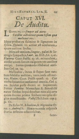 Caput XVI. De Auditu.
