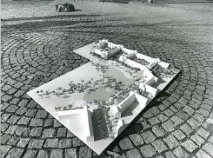 Hansjakob, Gottfried; München - Schwabing, Berliner Str.; Wohnanlage an der Berliner Straße (Schwabinger See) - Modellplatte, südwestlicher Bauabschnitt