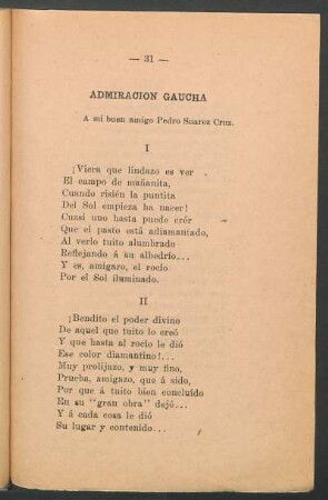 Admiración gaucha