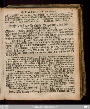 Epistel am Tage Johannis des Täufers, aus dem Propheten Esaia am 40 Capitel, v. 1:4.