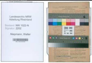Entnazifizierung Walter Niepmann , geb. 15.05.1880 ()