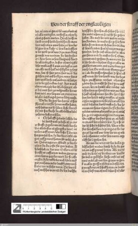 Von der straff der unglaubigen