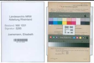 Entnazifizierung Elisabeth Juenemann , geb. 20.06.1879 ()