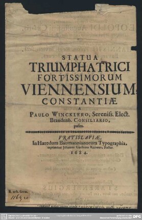 Statua Triumphatrici Fortissimorum Viennensium Constantiae