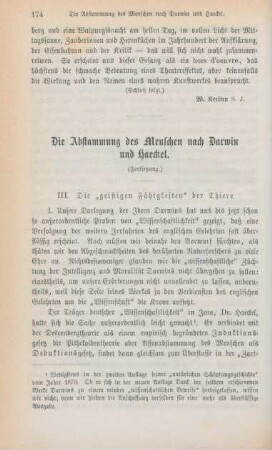 174-185 Die Abstammung des Menschen nach Darwin und Haeckel : Fortsetzung