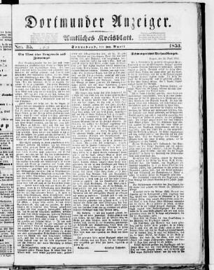 Dortmunder Anzeiger. 1853-1855