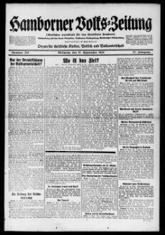 Hamborner Volks-Zeitung. 1911-1929