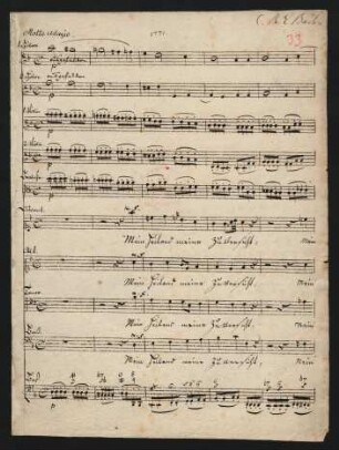 Mein Heiland meine Zuversicht; Coro, orch, bc; d-Moll; Wq 221; H 830; BR-CPEB Fp 37