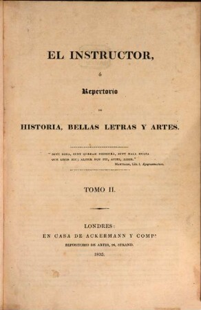El Instructor : ó repertorio de historia, bellas letras y artes, 2. 1835