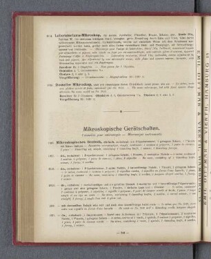 Mikroskopische Gerätschaften.